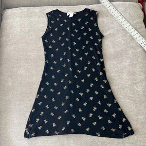 Ronni Nicole Pineapple Dress Size 6 Black Glitter Design Summer Sleeveless